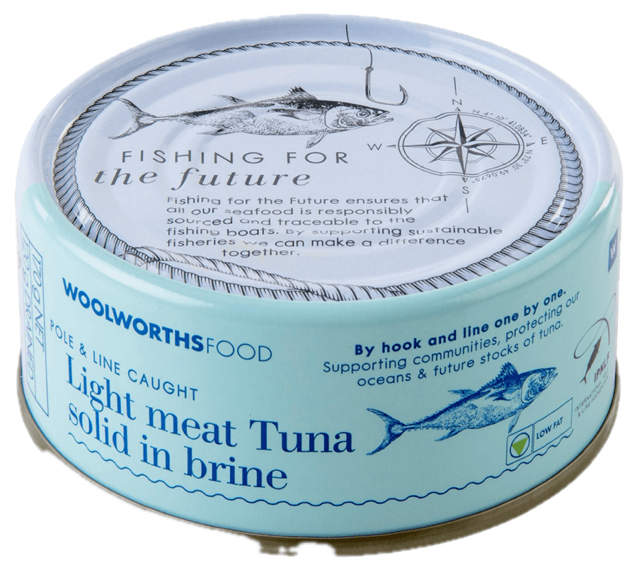 A tin of tuna as a sticker